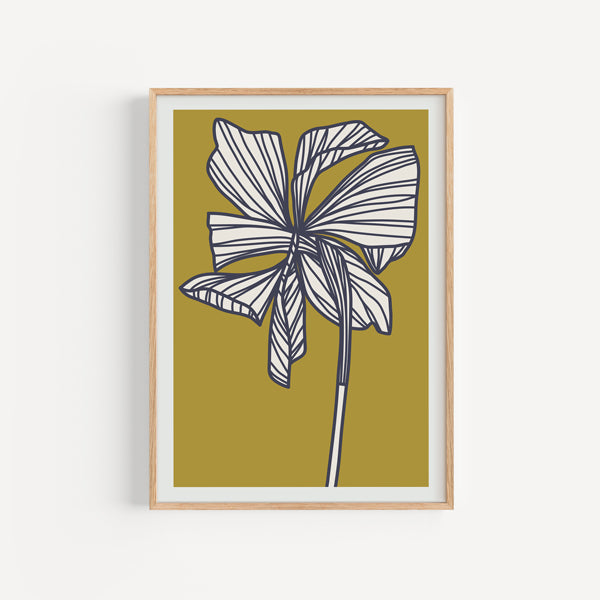 Daffodil Pebble Grey Art Print