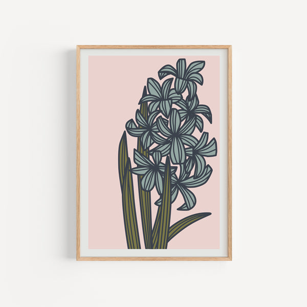 Hyacinth Lush Green Art Print