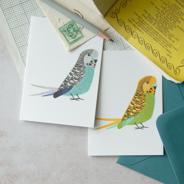 Blue Budgie Mini Card