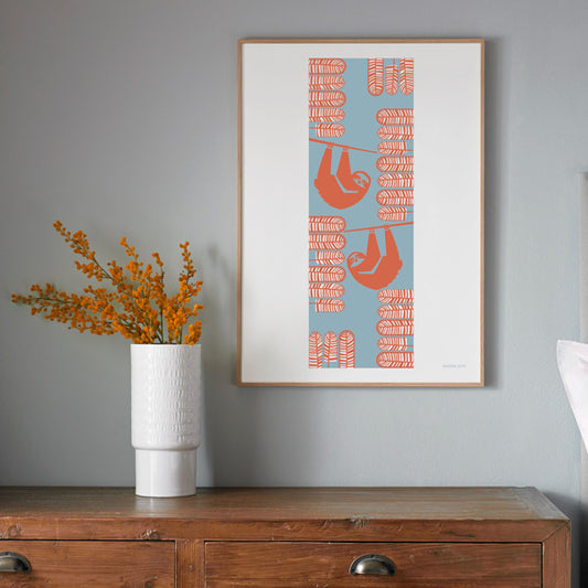 Summer Sloths Large Print SALE