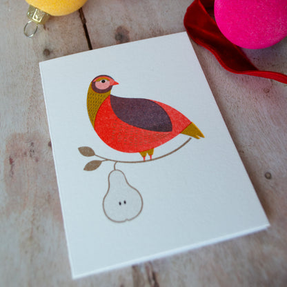 Partridge in a Pear Tree Mini Christmas Card SECONDS