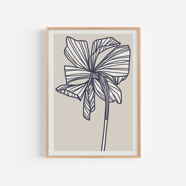 Daffodil Pebble Grey Art Print