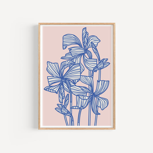 A3 Linear Daffodil Art Print SALE