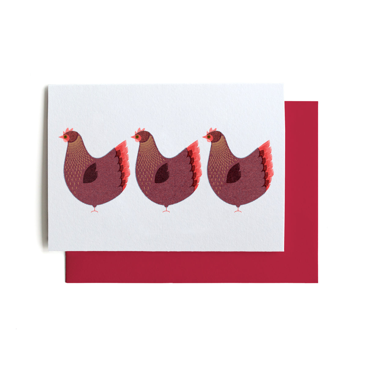 Three French Hens Mini Card SECONDS