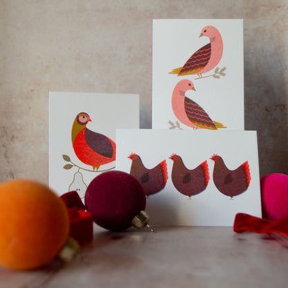 Partridge in a Pear Tree Mini Christmas Card SECONDS