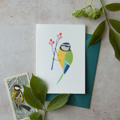 Blue Tit Mini Card SECONDS