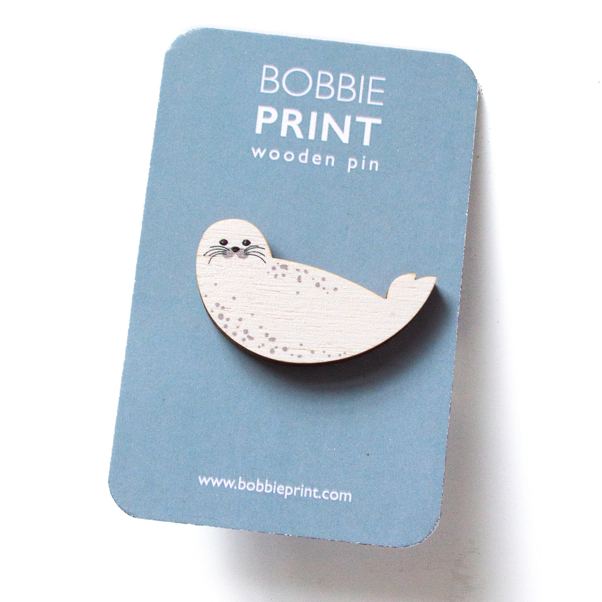 Seal Pup Wooden Pin Badge SECONDS