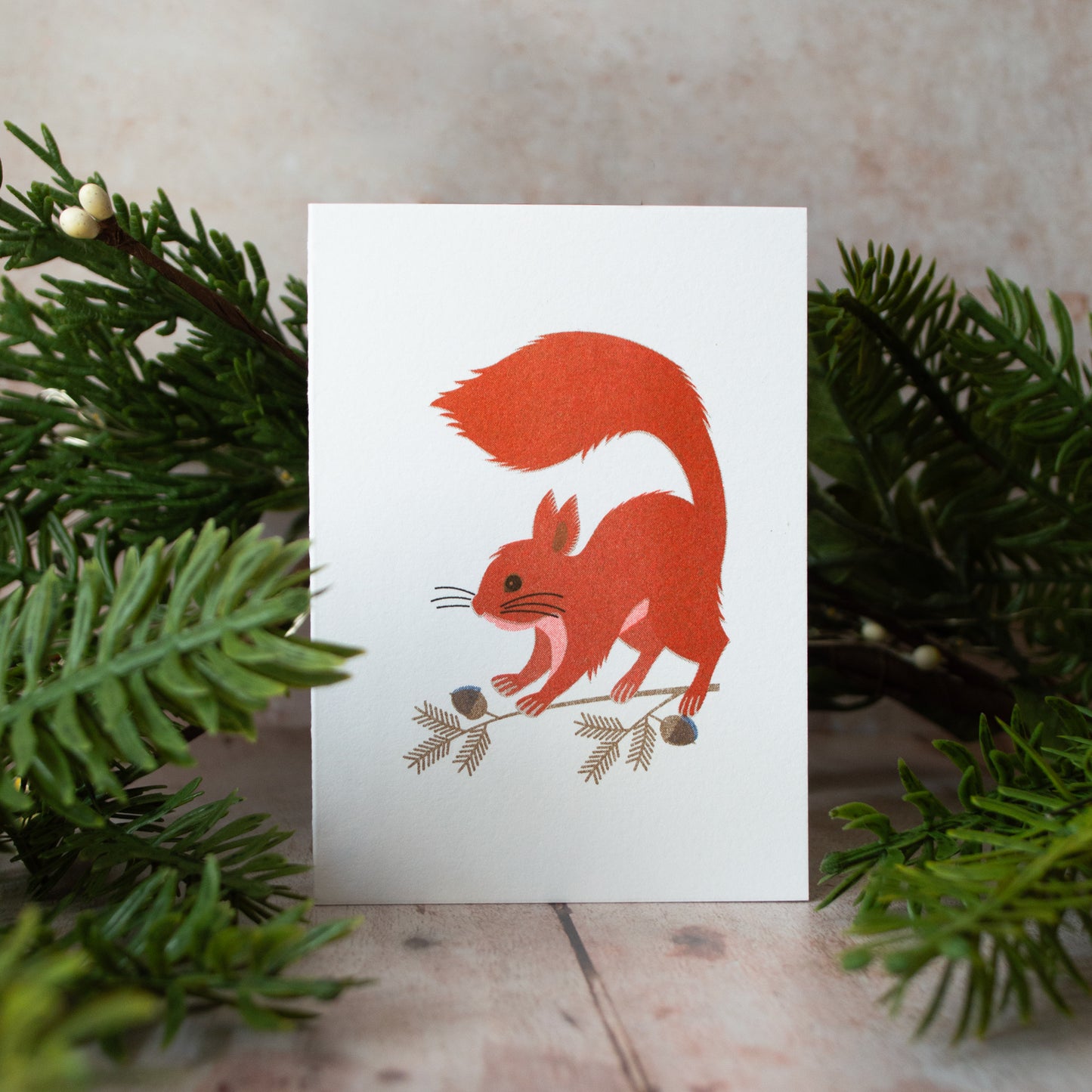 Red Squirrel Mini Card