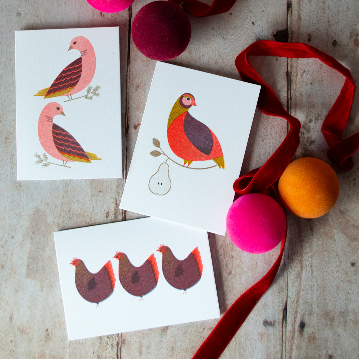 Partridge in a Pear Tree Mini Christmas Card SECONDS