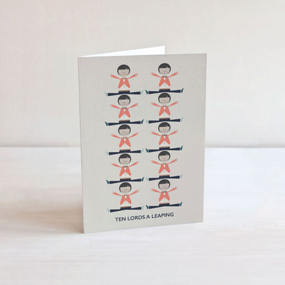 Ten Lords A Leaping Christmas Card SALE