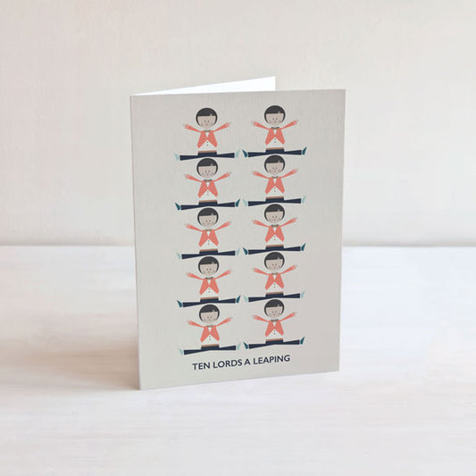 Ten Lords A Leaping Christmas Card SALE