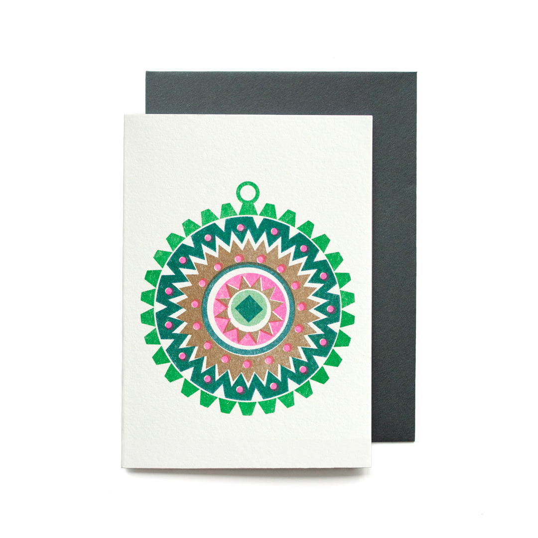 Christmas Bauble Mini Card SECONDS