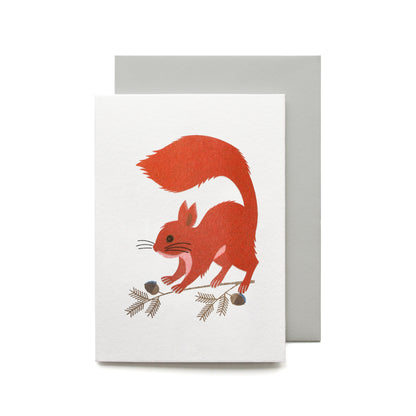 Red Squirrel Mini Card