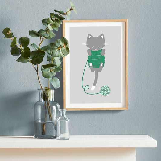 Knitty Kitty Print
